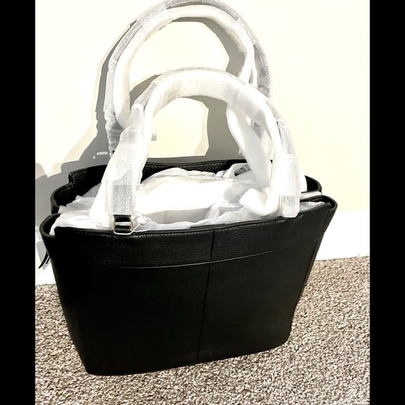 Tory Burch Purse Leather Tote Laptop Bag Ivy Side Zipper Gold Hardware New NWT - Picture 7 of 15